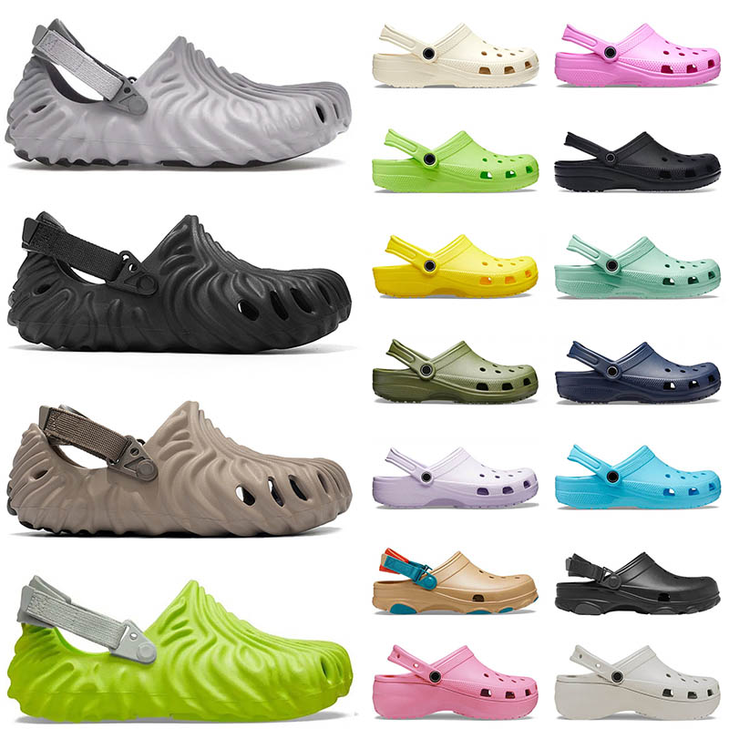 

platform designer croc pollex clog sandals mens women luxurys famous croos slides buckle salehe bembury classic triple black Waterproof slippers shoe, 39