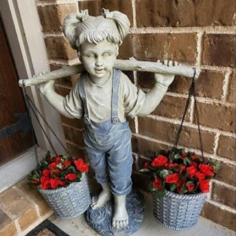 

Garden Decorations Flowers For Felicity Girl Statue Two Tone Stone Statues Home Decoration Handmade Crafts Sculpture Modern Art 230506