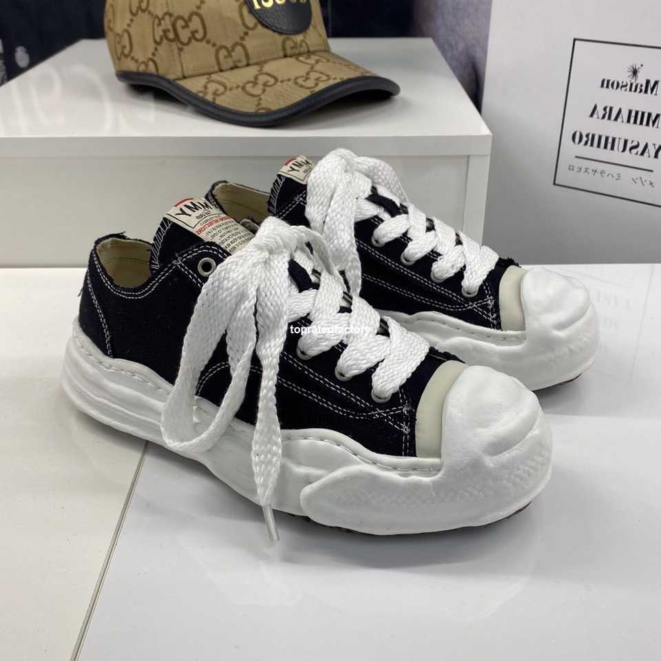 

Maison Mihara Yasuhiro Hank Over Dyed Canvas Shoes for Men Designer Sneaker Mens MMY Platform Shoe Womens Sneakers Women Platforms Chunky in Black