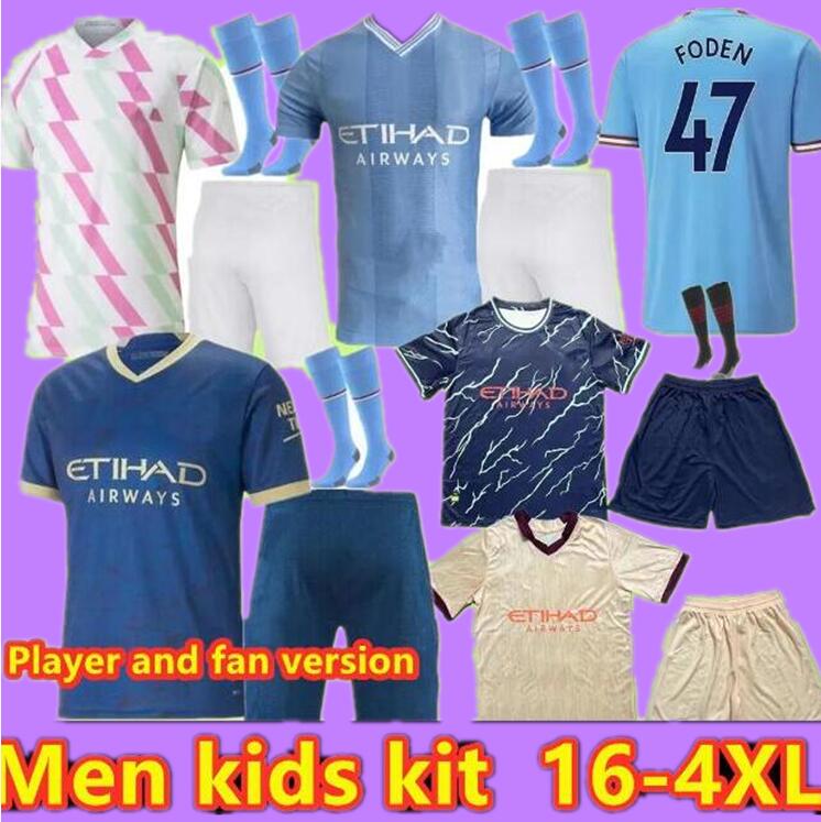 

Manchester 22 23 24 HAALAND SOCCER JERSEYS GREALISH MAHREZ MANS CITIES DE BRUYNE FODEN football shirt kids kit sets 2022 2023 J.Alvarez MANCHESTERS NEW YEAR uniform, Adult size