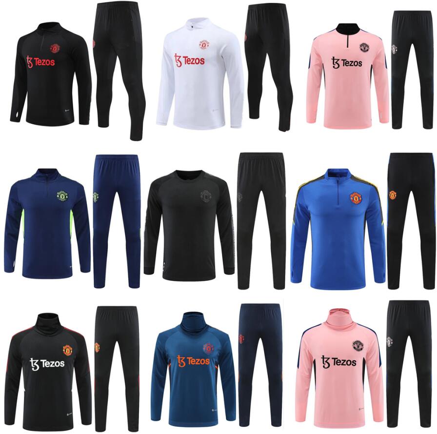 

Tracksuits MAn UTD Adult KIDS Long Sleeve pull zipper Training Suit men Lyonnais L.PAQUETA OL AOUAR Football training kit Jogging sets 20/21/22/23/24