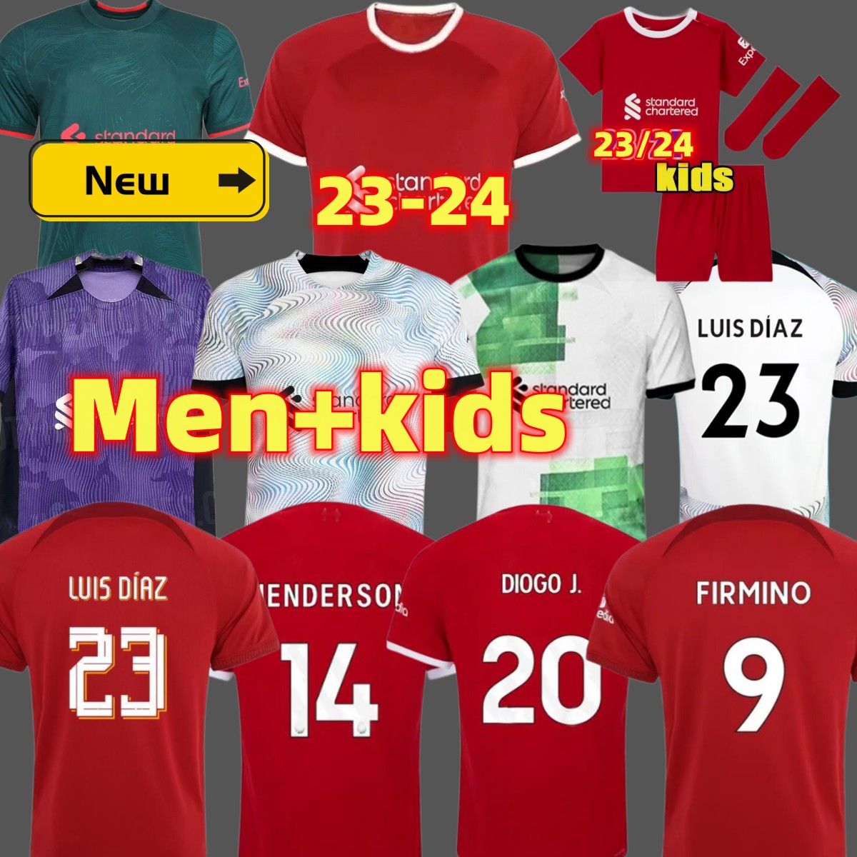 

GAKPO 22 23 24 The Reds soccer jerseys DARWIN 2023 2024 Mohamed Diogo Luis DIaz Alexander home away 3rd third Arnold football shirt tops men kids kit uniforms, 23 24 away