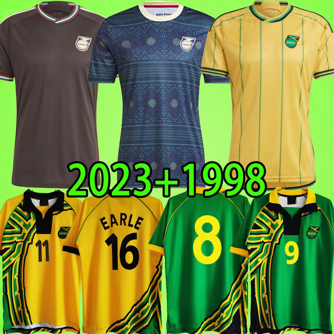 

1998 Retro Jamaica soccer jerseys 2023 2024 home away 98 Vintage football shirt EARLE WHITMORE DAWES SINCLAIR ANTONIO NICHOLSON Training uniform 22 23 24 Pre-match
