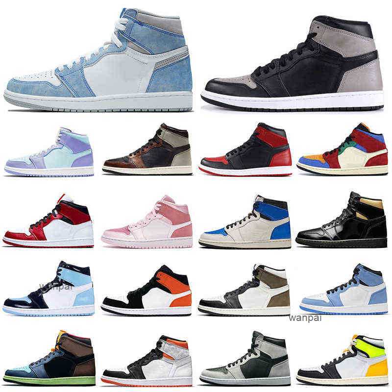 

2021 1s men basketball shoes 1 Hyper Royal Banned Bred Shadow Chicago women mens trainers sports sneakers Wholesale Dropshipping, 1s black mocha