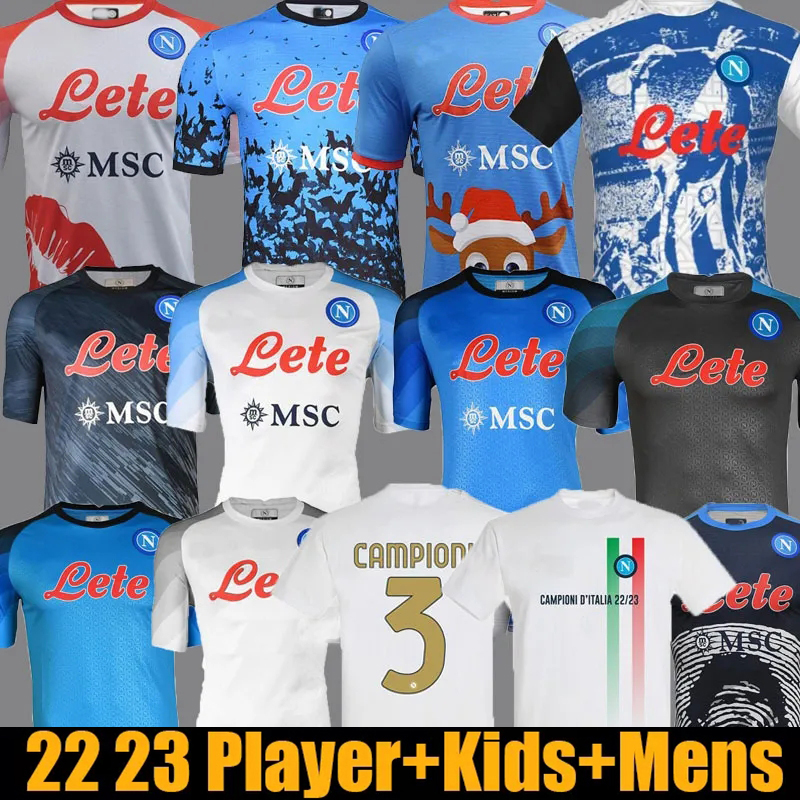 

22 23 SSC Napoli Soccer Jerseys KVARATSKHELIA LOZANO OSIMHEN Napoles Football Shirt POLITANO MAGLIA MARADONA MINJAE Kits Maillots de foot men kids, Brown