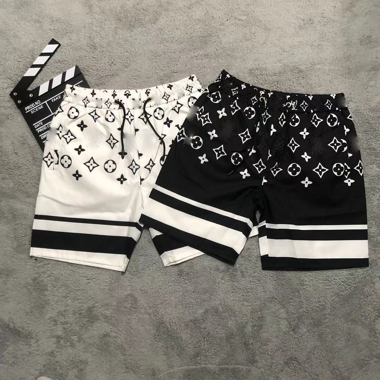 

Summer Mens Shorts Mix brands Designers Fashion Board Short Gym Mesh Sportswear Quick Drying SwimWear Printing Man S Clothing Swim Beach Pants Asian Size M-3XL #010, White