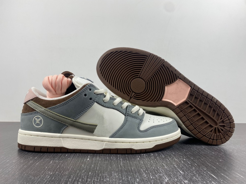 

New Skate Shoes Yuto Horigome x SB Low White Grey Chocolate Brown Sports Designer Outdoor Skateboarding Running Shoes Trainers Sneakers With Box, Sb white grey chocolate brown