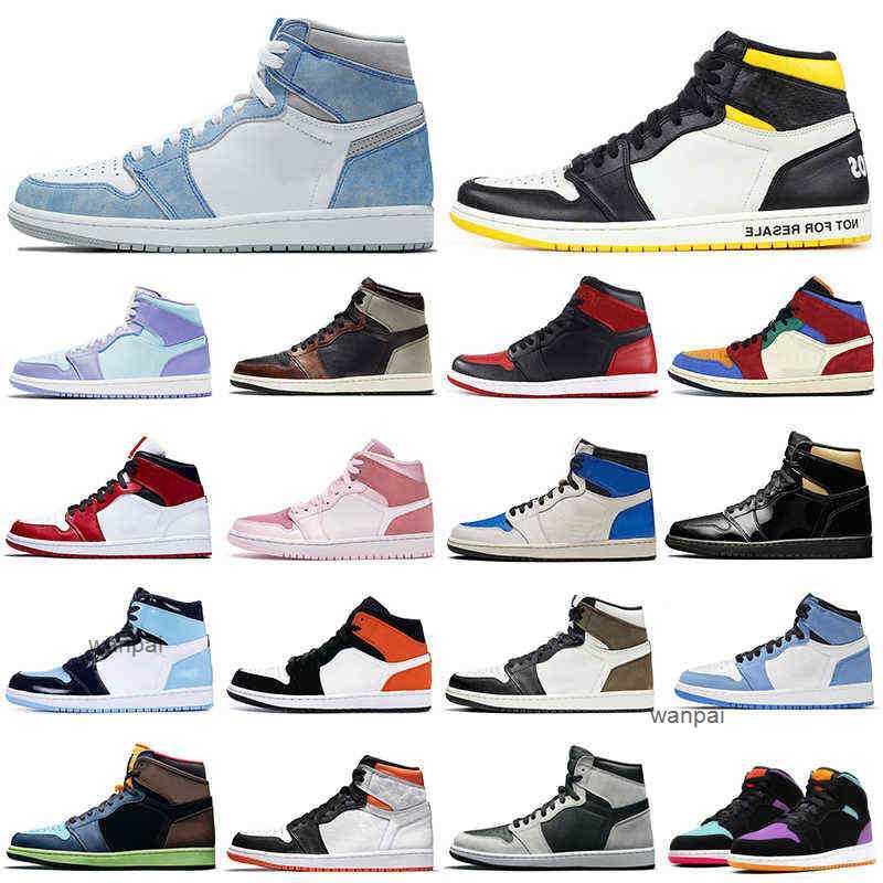 

2021 1s men basketball shoes 1 University Blue Obsidian Bred Shadow Digital Pink women mens trainers sports sneakers, 1s sbb 3.0
