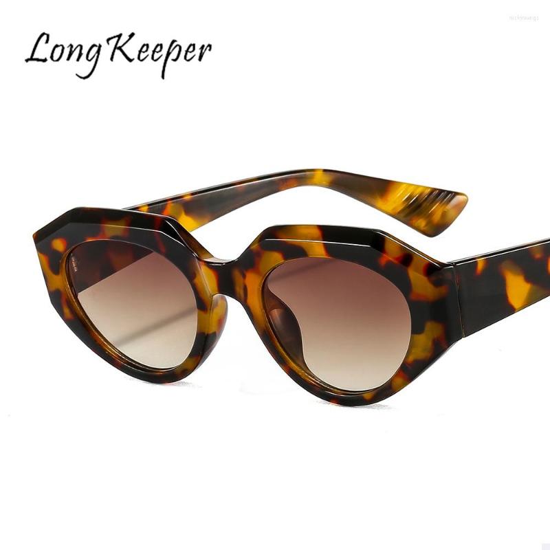 

Sunglasses LongKeeper Oval Vintage Women Designer Punk Polygon Sun Glasses Fashion Retro Eyewear Female Oculos