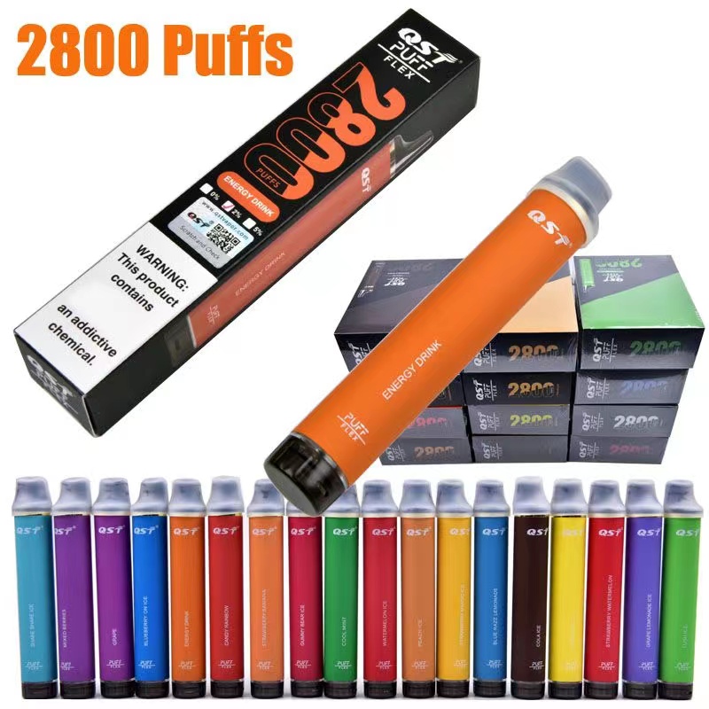 

Puff Flex 2800 Original QST 8ml Prefilled E Cigarette Pen Wholesale Disposable Vape Qst Puffs 25 Flavors Vapes Pen Pods Fast delivery