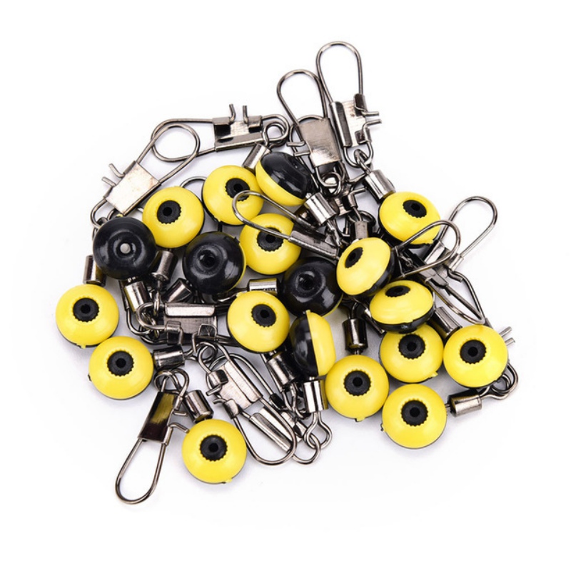 

100PCS Fishing Float Bobber Stops Space Beans Swivel Connectors Wobbler Sea Fishing Saltwater Metal Plastic Tools Accessories