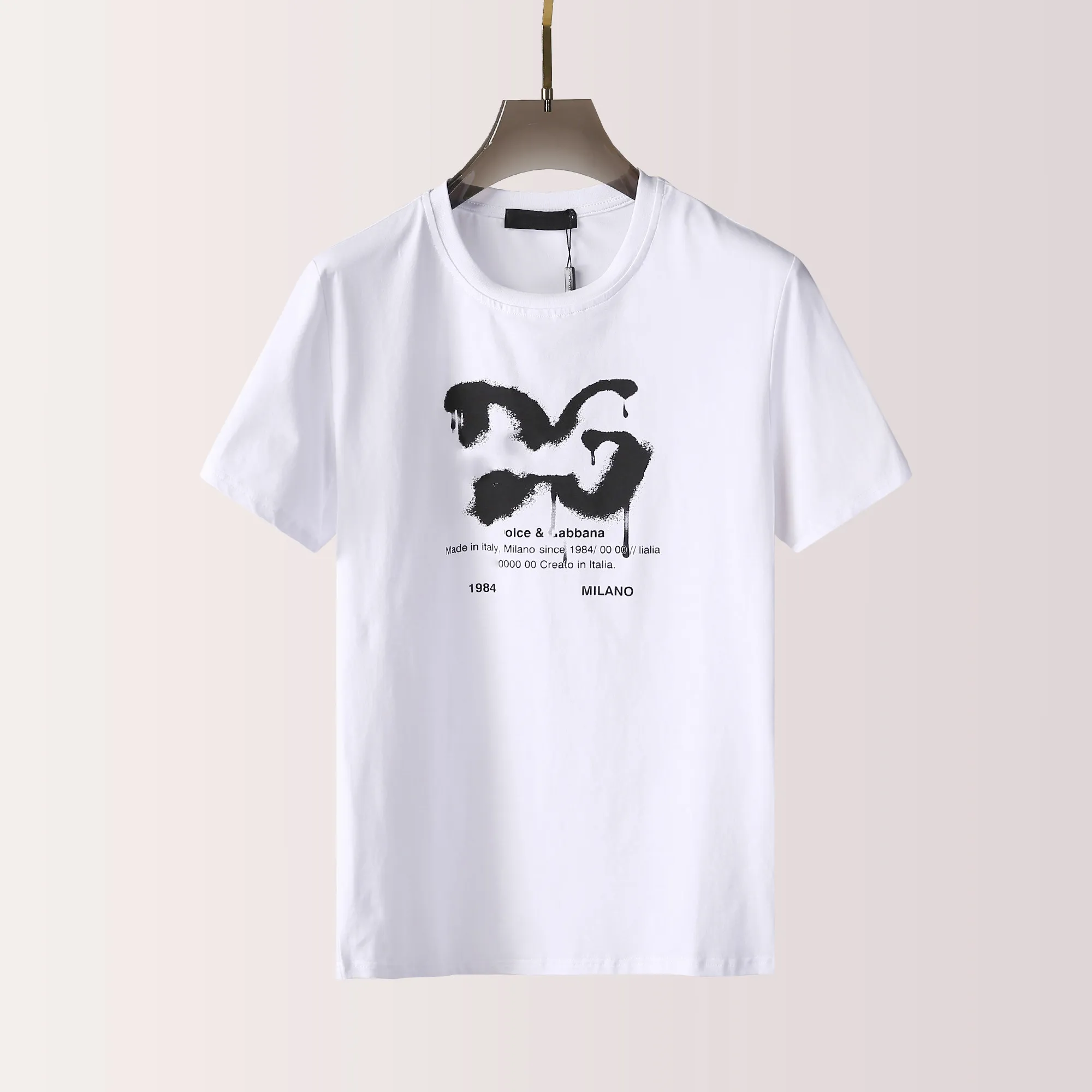 

2023 Summer polo shirt Men's T-shirt Printed Short Sleeve High Quality Fashion Couple Cotton Breathable T-shirt size 4-color S-3XL