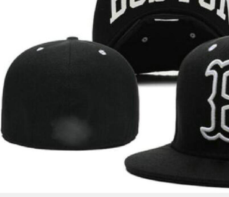 

Ready Stock Wholesale High Quality Men's Boston Sport Team B Fitted Caps Flat Brim on Field Hats Full Closed Design Size 7- Size 8 Fitted Baseball Gorra Casquette A4, 11