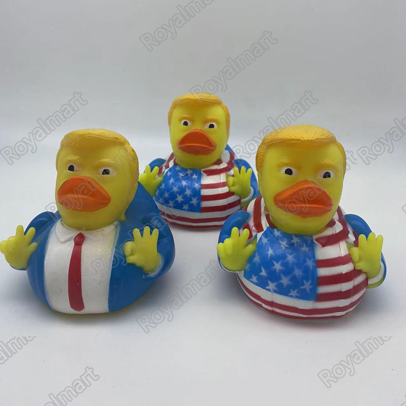 

Creative PVC Flag Trump Duck Party Favor Bath Floating Water Toy Party Supplies Funny Toys Gift