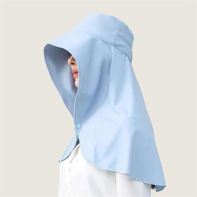 

Wide Brim Hats Big Outdoor Shawl Sun Hat Anti-UV Face Neck Cover Protector Caps Sportswear Silk Sunscreen, Black