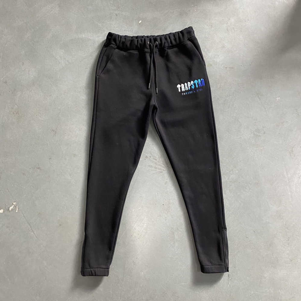 

Men's Tracksuits 23ss Men Designer Trapstar Activewear Hoodie Chenille Set Ice Flavours 2.0 Edition 1to1 Top Quality Embroidereds Motion current 29ess, Black