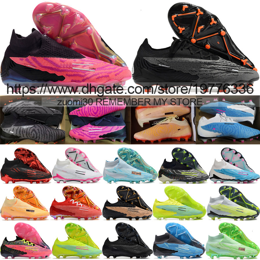 

send with bag Soccer Boots Phantom GX Elite FG Low and High Ankle Socks Football Cleats Mens Soft Leather Comfortable Trainers Knit Ghost Soccer Shoes Size US 6.5-12, Low 6