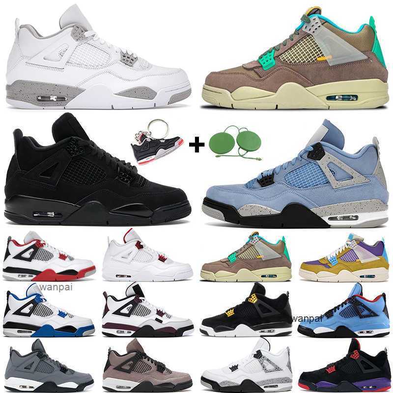 

men women basketball shoes 4 4s Desert Moss University Blue White Oreo Taupe Haze Black Cat Bred Fire Red mens trainers sports sneakers, 25