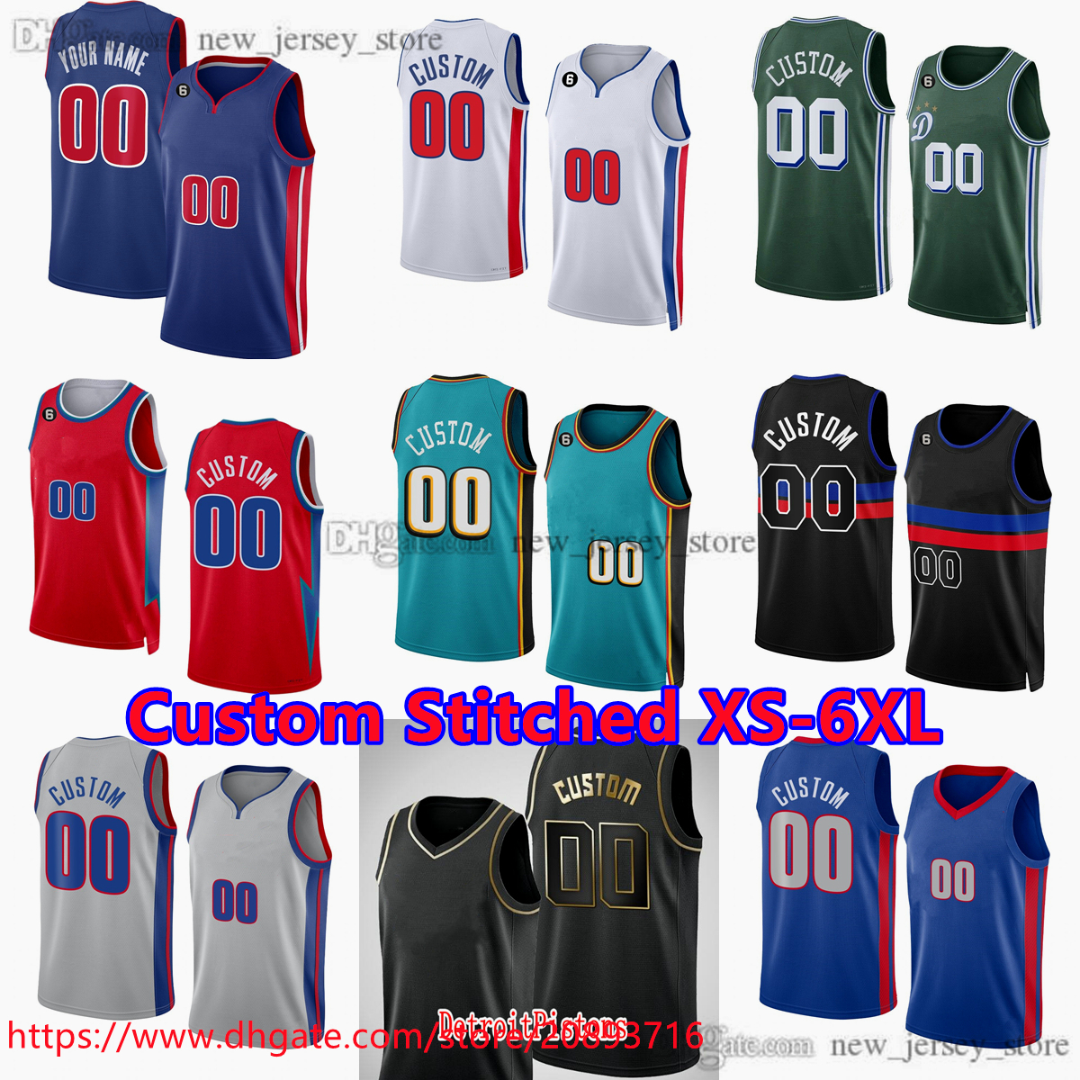 

Custom Stitched XS-6XL Basketball Jersey 0 Jalen Duren Alec Burks Hamidou Diall Cory Joseph Isaiah Livers Rodney McGruder Eugene Omoruyi Buddy Boeheim Jerseys, Stitched jersey