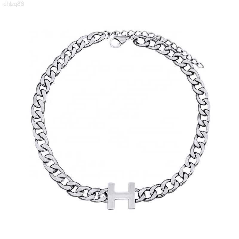 

Hailer Jewelry Custom Miami 8mm Big S925 Necklace Chain Cuban Link h Letter Necklace
