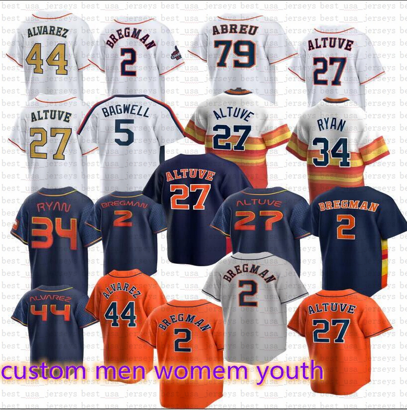 

WS Baseball Jersey Jose Altuve Alex Bregman Jeremy Pena Yordan Alvarez Jose Abreu Nolan Ryan Tucker McCullers Jr. Brantley Still Tippin Meyers Bannon McCormick, Men