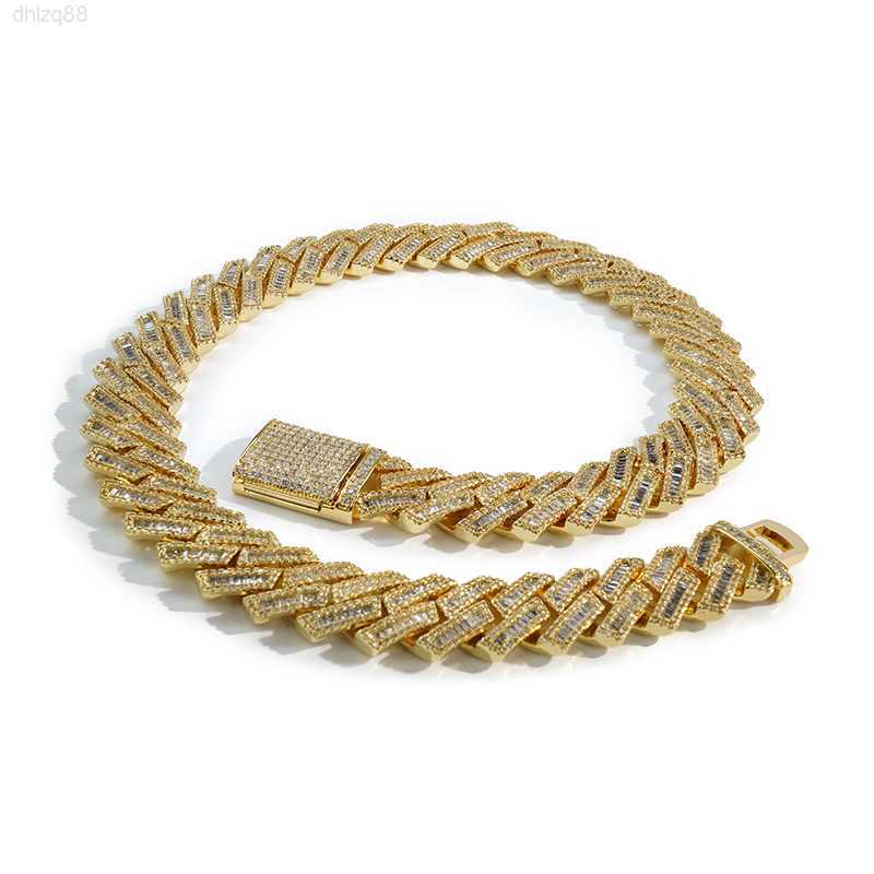 

New Color 19mm Choker Cuban Link Chain Prong Hip Hop Necklace for Men Fashion Jewelry