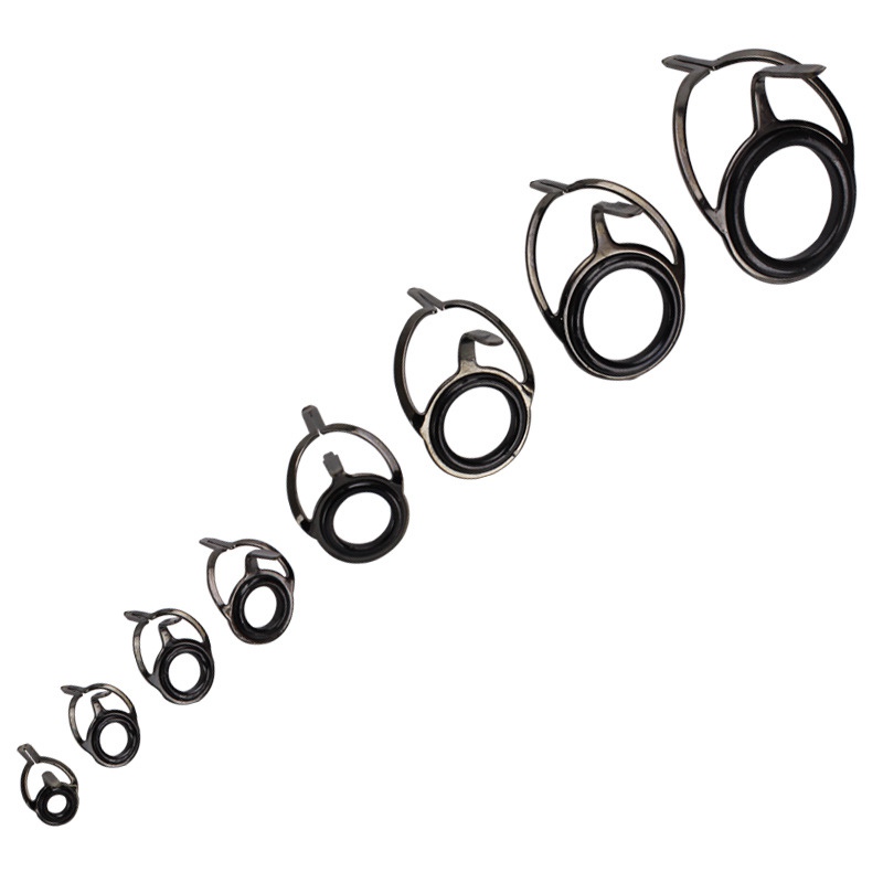 

8pcs/set Fishing Rod Eye Ring Stainless Steel Ceramics Bait Rod Building Repair Eye Ring Set for Spinning Carp Rod
