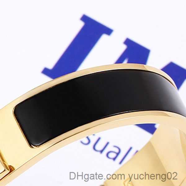 

Rainbow Enamel Gold Buckle Bangle Bracelets 12MM Woman Cuff Fashion Designer Bracelet Jewelry for Man Women Good Gift With Orange Boxx m2
