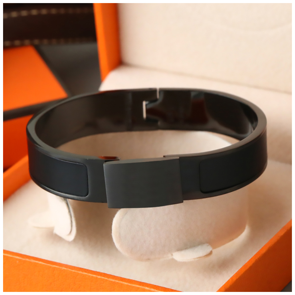 

Mens Bracelet h bracelet Black Bangle For woman men jewelry cuff gold silver love Bangles luxury brangd classic nail bracelets high quality for wedding party gifts