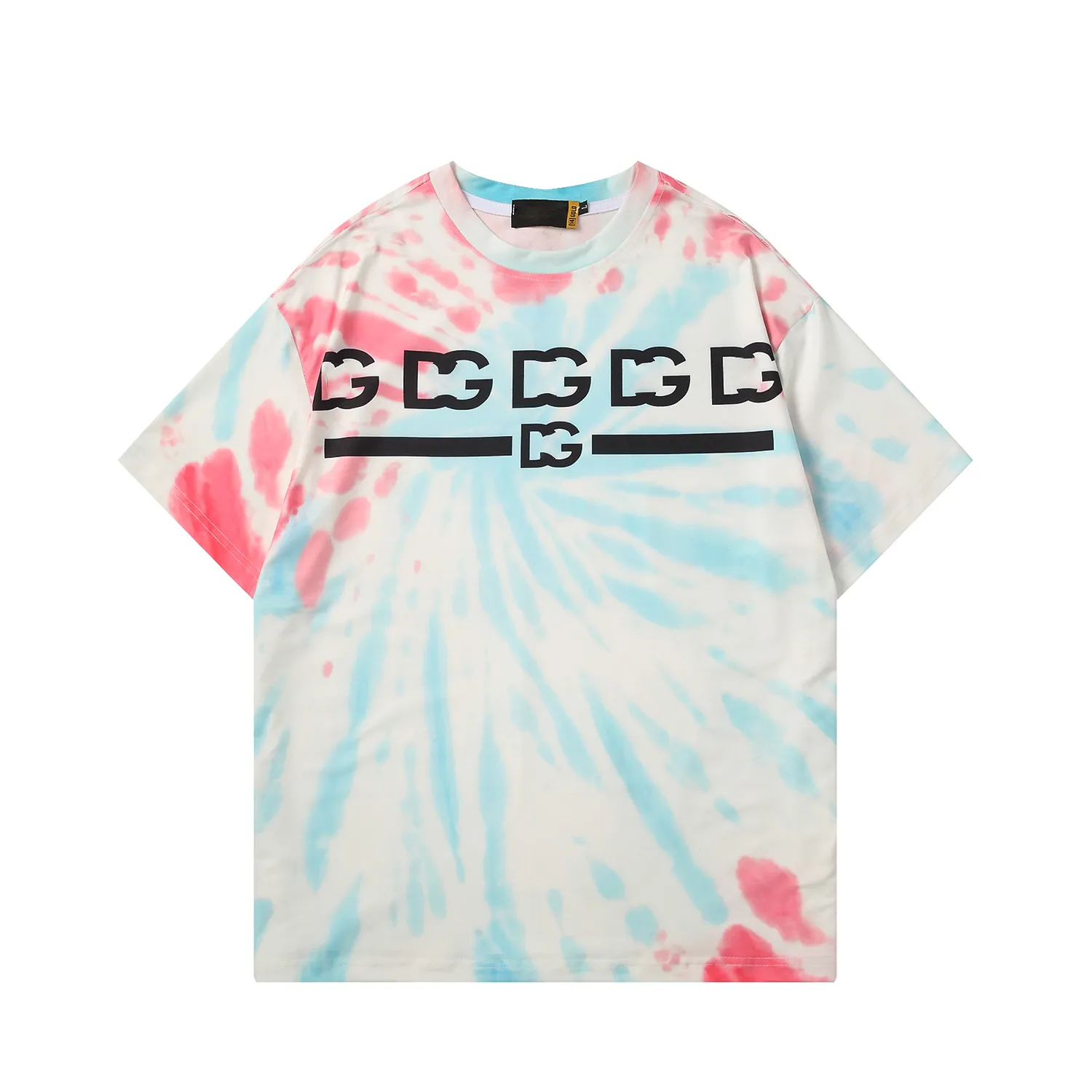 

2023 Designer men Tee shirts black and white stripes digital graffiti print casual fashion word classic brand slim breathable street