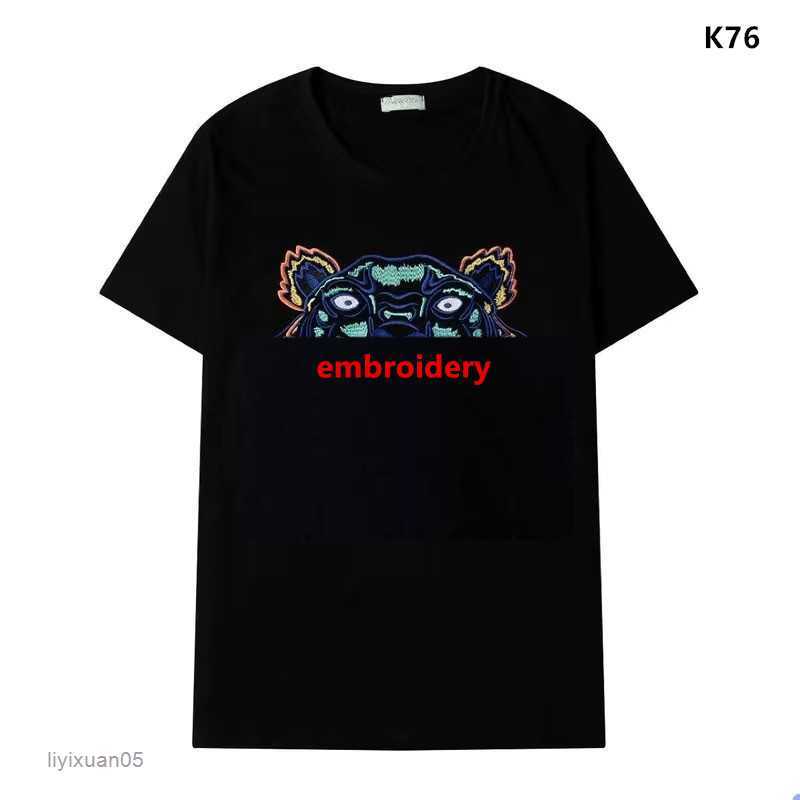 Women's Men Women Designer Shirt Summer Kenzo Style Tshirts Embroidery with Letters Printing Loose Tees Trend Short Sleeve Casual Shirts Top-image-863590626