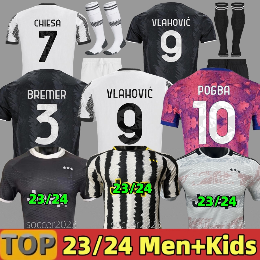 

23 24 Juventus DI MARIA soccer jersey VLAHOVIC POGBA LOCATELLI CHIESA McKENNIE BONUCCI CUADRADO RABIOT football t shirt Men Kids kit camiseta, 23 24 new aldult player