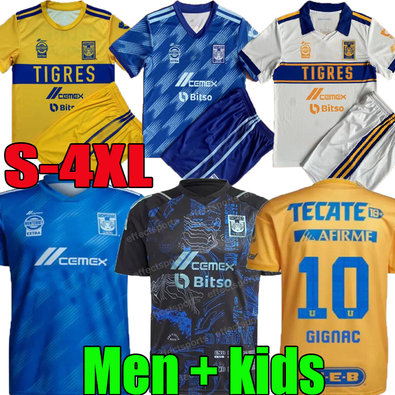 

4XL LIGA MX Tigres UANL soccer jerseys 22 23 24 Mexico 7 Stars football shirts 2023 2024 GIGNAC F.THAUVIN FERNANDEZ NICO PIZARRO C.SALCEDO VARGAS men kids kits, 22/23;third