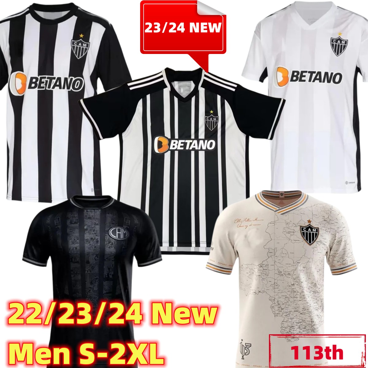 

22 23 24 soccer jerseys Atletico Mineiro VARGAS M.ZARACHO SASHA ELIAS GUGA 113th special edition Shirt home Away white KENO MARQUINHOS 2023 2024 Men Football Shirts, 3rd patch