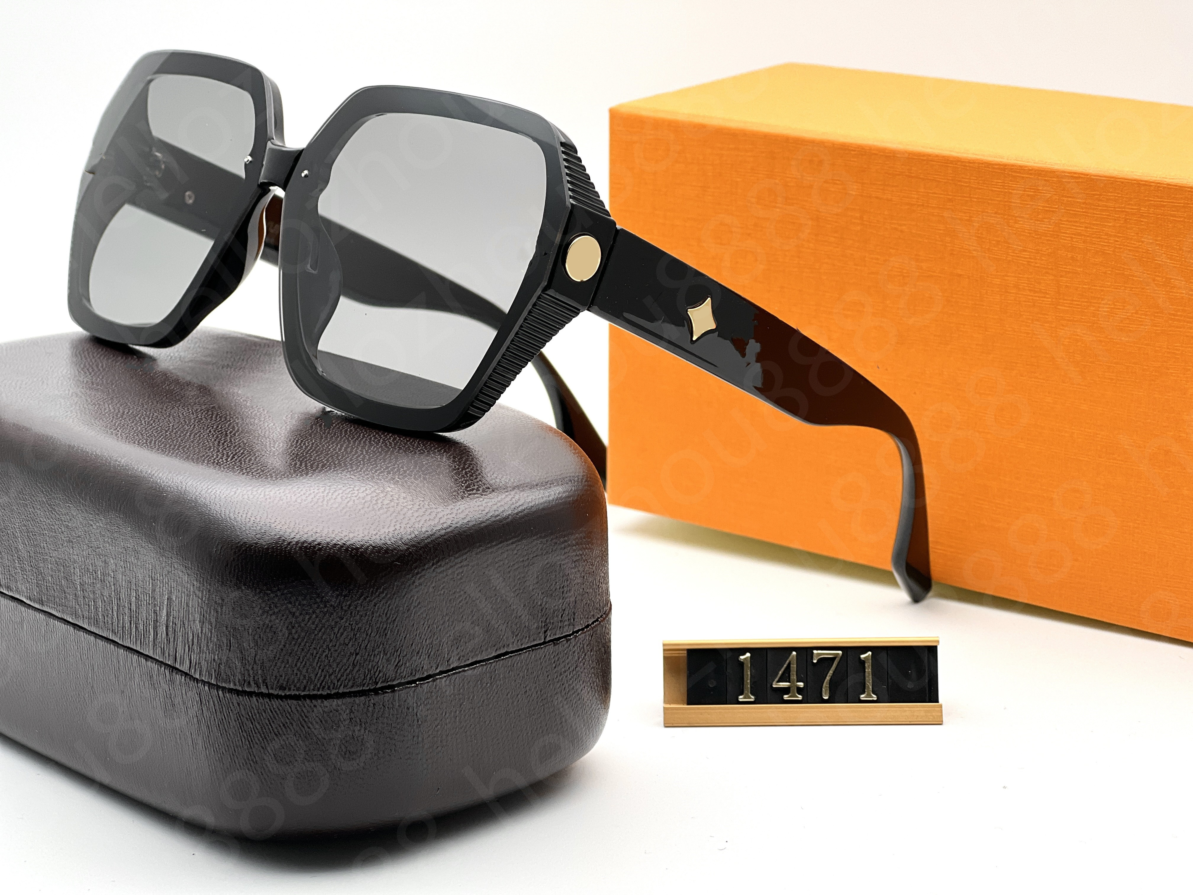 2023 Luxury design sunglasses For women Popular Fashion sunglasses UV protection big connection lens Frameless Top Quality men Come With Package1471