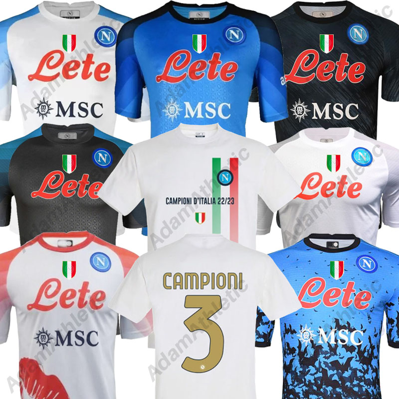 

Maglia napoli soccer jerseys KVARATSKHELIA SSC NAPOLI 3 campioni football shirts kids kit ZIELINSKI OSIMHEN ELMAS MINJAE MARADONA Naples jersey 22/23, 22-23 home+seriea patch