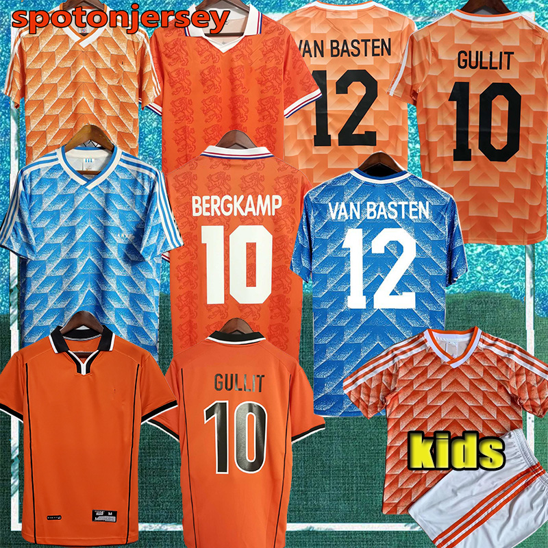 

1988 holland netherlands retro football shirts soccer jerseys men kids kit Gullit 10 van Basten 12 vintage summer tops tee short sleeve vintage Netherlands, 1988 home