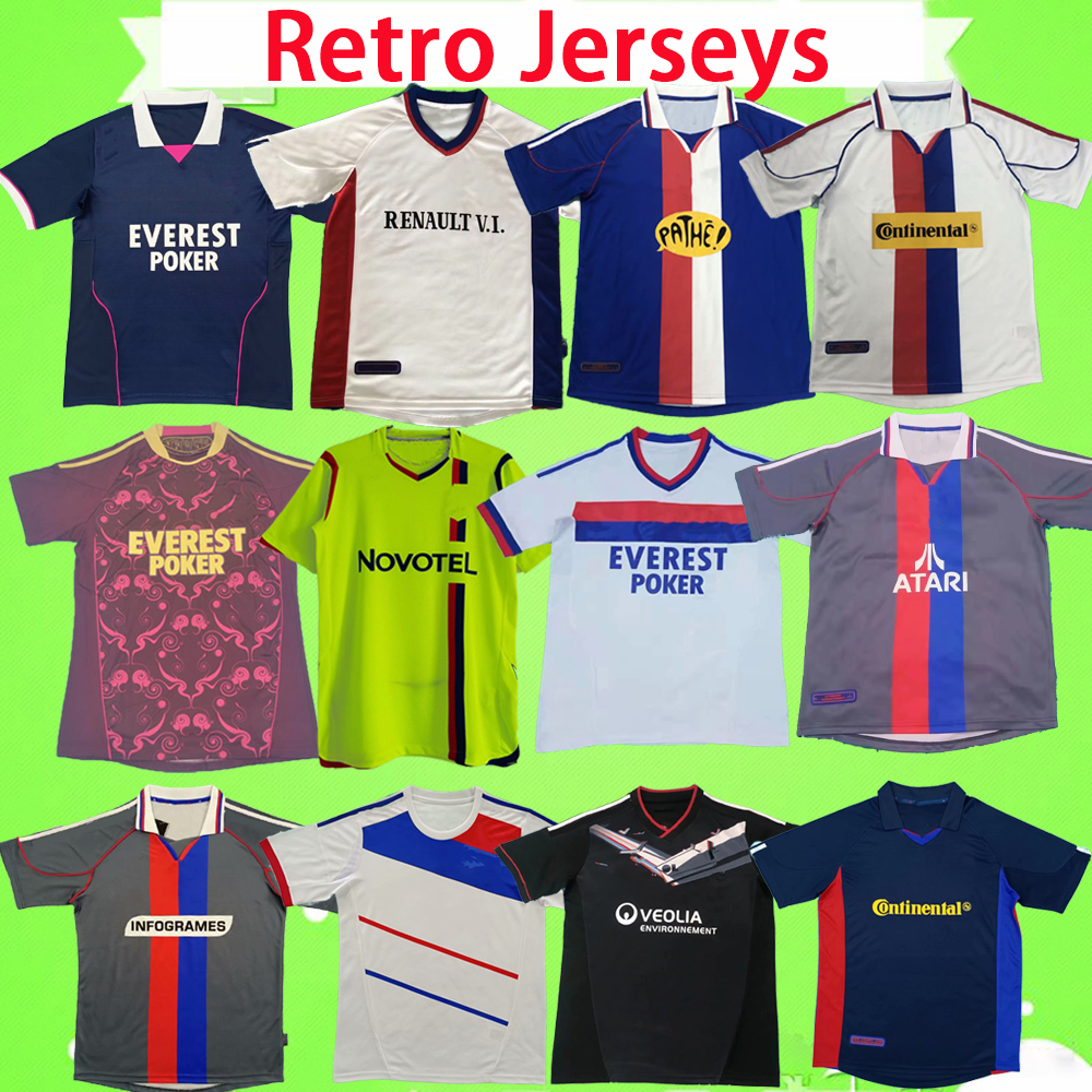 

Retro Lyon soccer jerseys 2000 2001 2002 2008 2009 2010 2011 2012 2013 vintage Maillot de foot JUNINHO classic football shirt T 00 01 02 08 09 10 11 12 13 PJANIC BENZEMA top, 01/02 white