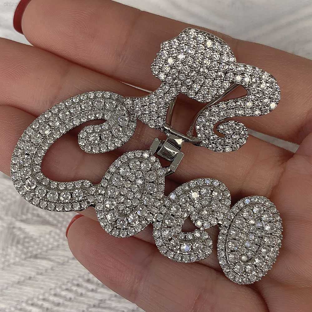 

Fashionable Girl Clasp Name Necklace Personalized Name Necklace 925 Sterling Silver Cuban Chains