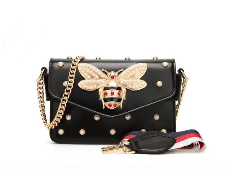 

Hi Quality New Womens Color Splicing Shoulder Bags Little Bee Bags Fashion Designers Handbag Casua handbags, White