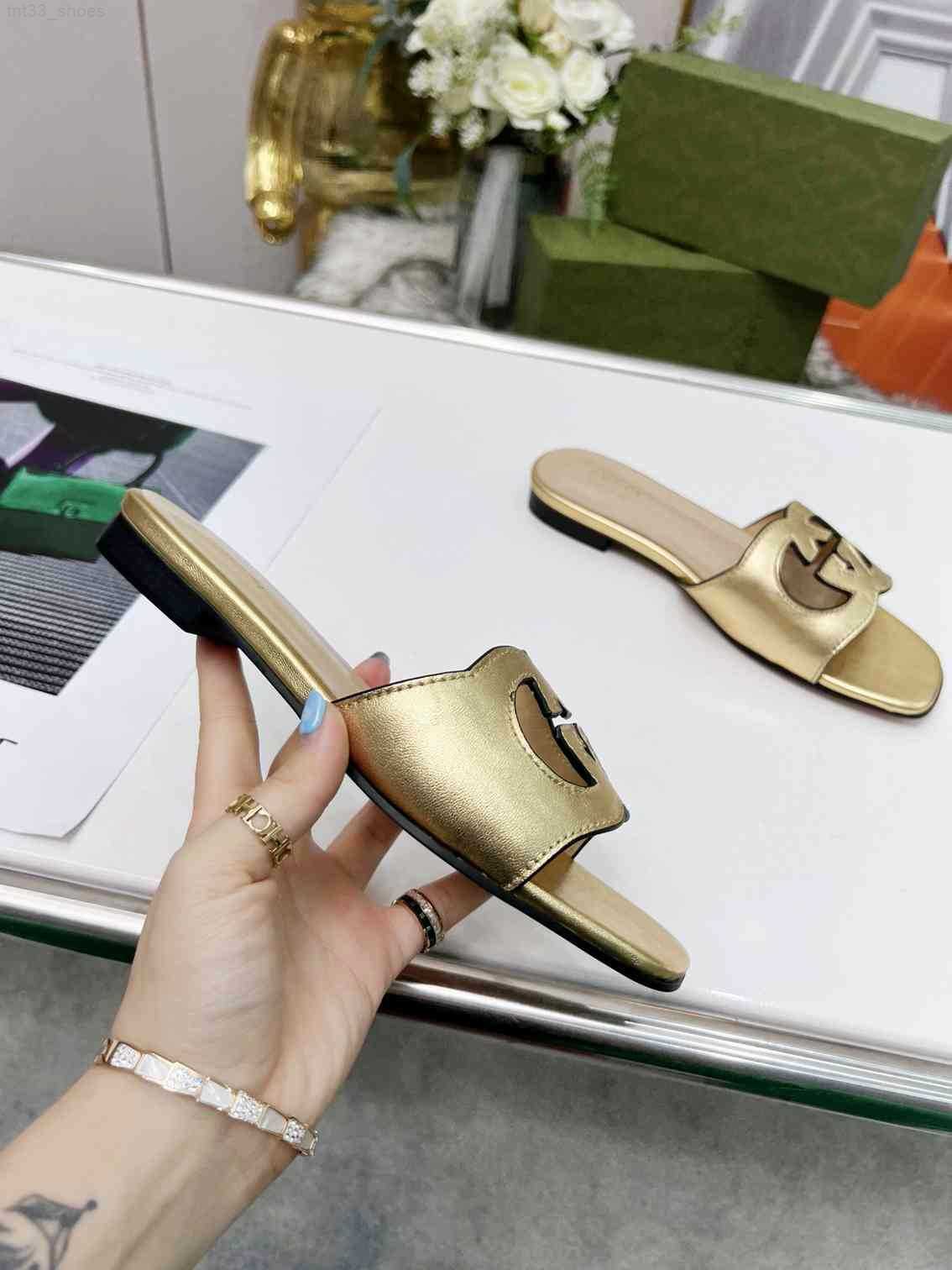 

Designer luxury sandals flats shoes mules slippers genuine leather flip flops thongs Women Interlocking G cut-out slide sandal python print leather size 33-44 golden, #6