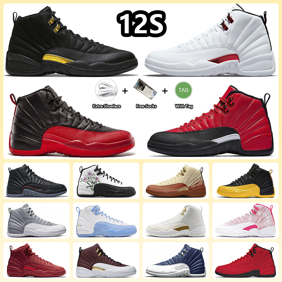 

Jumpman 12 University Blue Basketball Shoes Winterized 12s Wings Utility University Gold The Master Twist Reverse Flu Game Gym Red Sports Shoe for Men and Women, Item#16