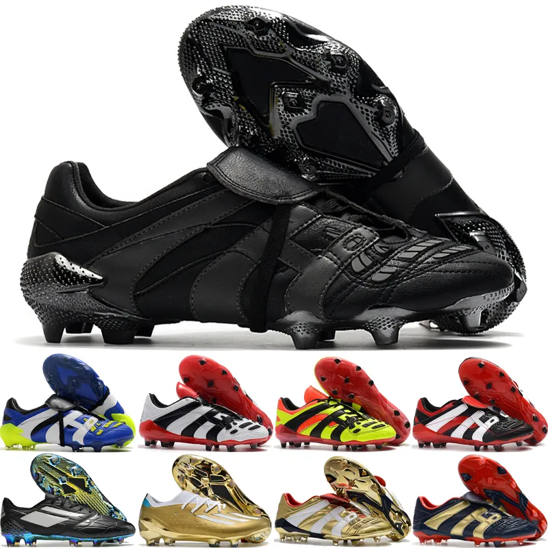 

Predator Accelerator 4.0 FG Men Soccer Shoes Leather Hyperlative Eternal Class Solar Yellow Firm Ground Football Boots Size 39-45, #13
