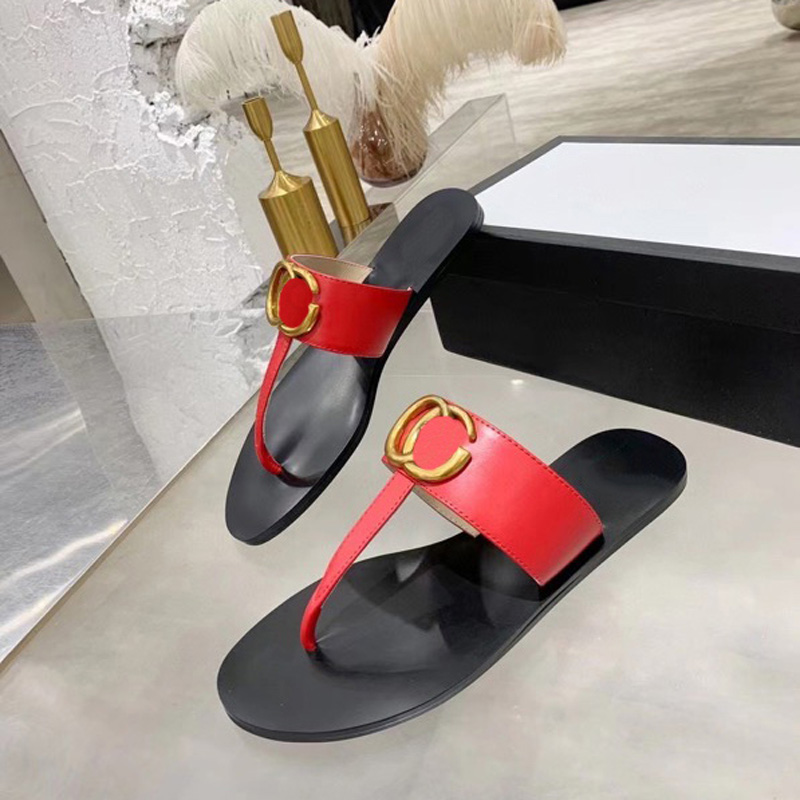 

Designer Slippers Flip Flops Women Origin Brand Genuine Leather Flat Beach Shoes 2023 Summer Black Matte Real Cowhide Sandals with Dust Bag, #7