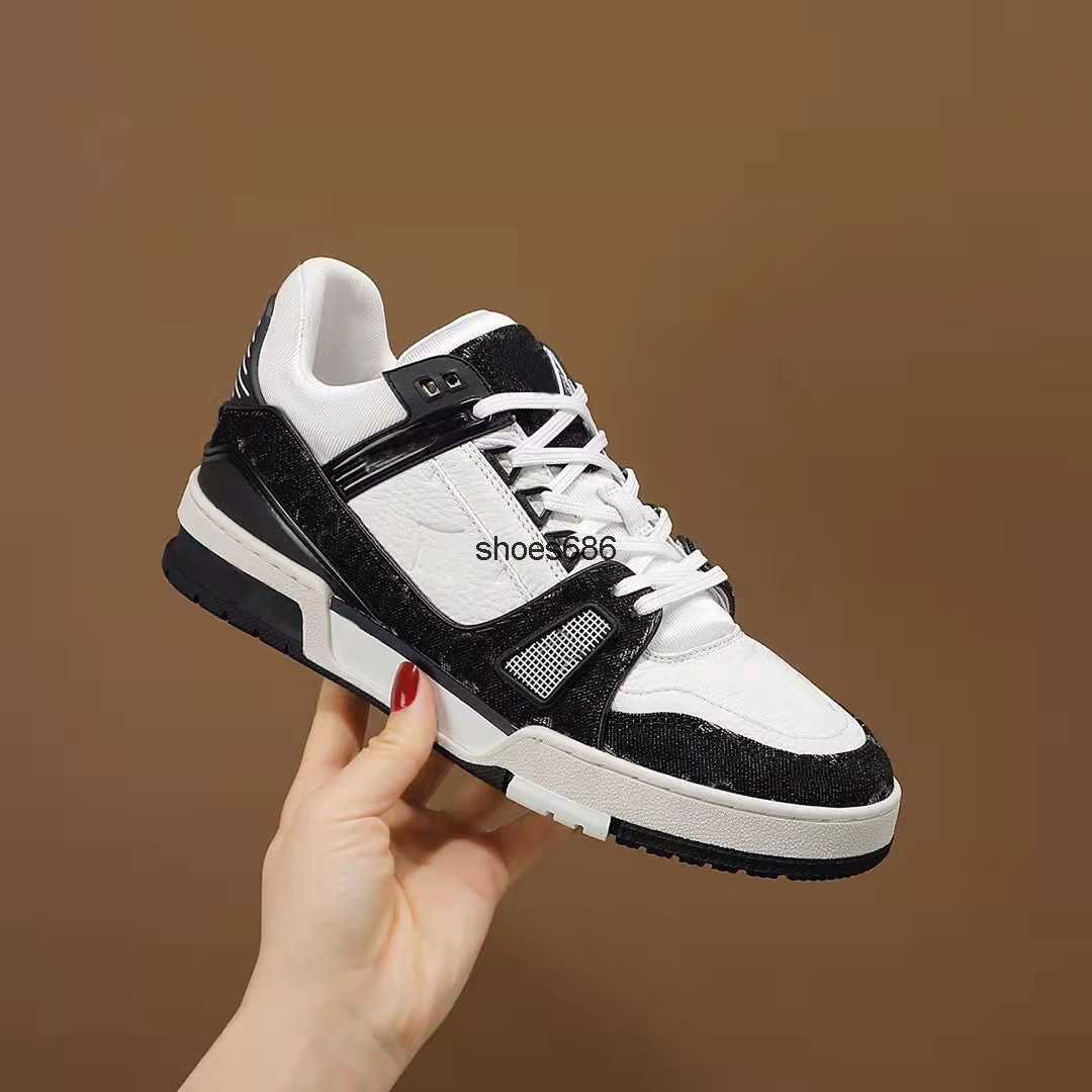 2023 Lvity High Edition Black and White Trainer Velcro Board Chaussures Chaussures décontractées basses hommes et femmes