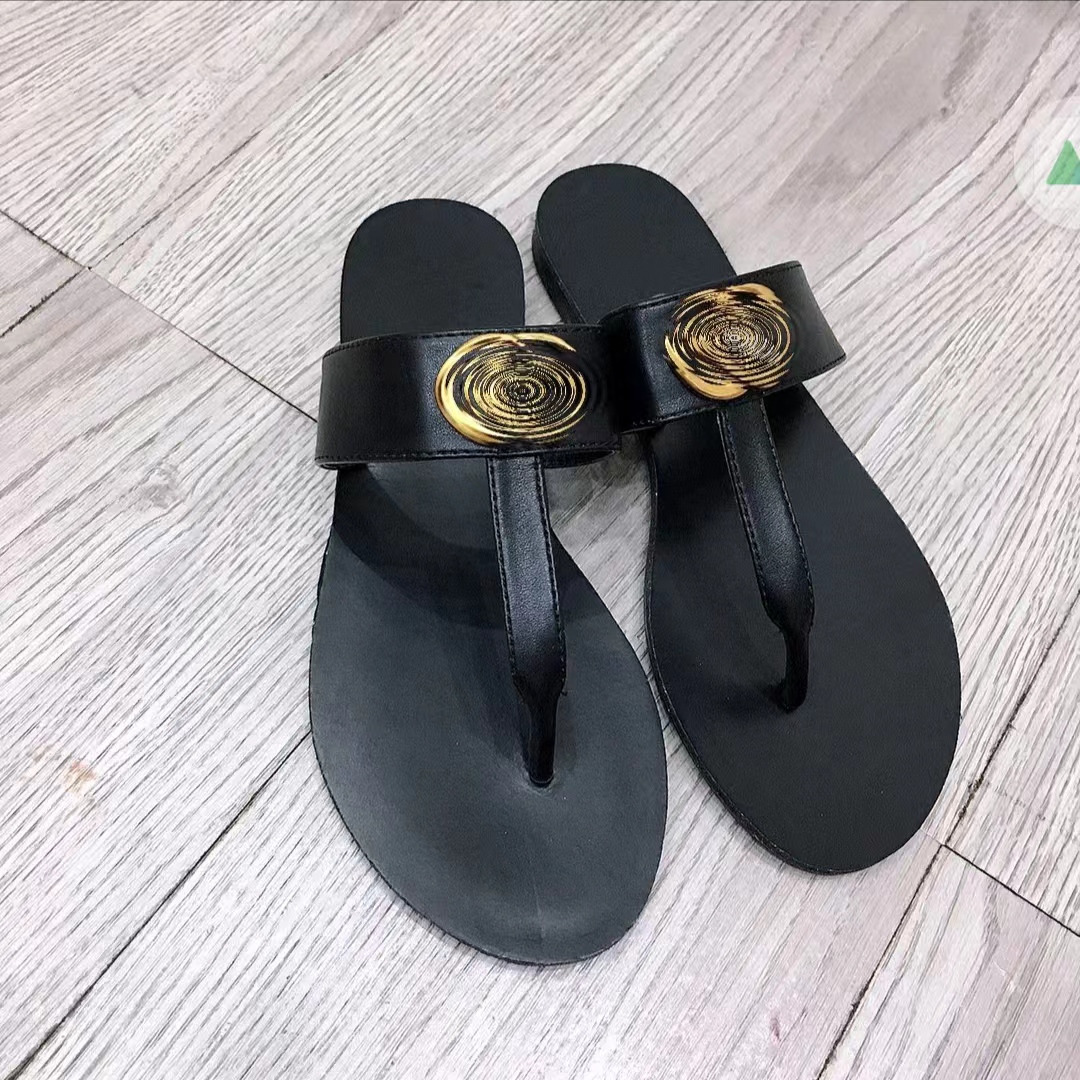 

Shoes Slippers Designer Sandal Slides Metallic Slide Sandals Flip Flops for Women Casual Summer Girls Beach Walk Low Heel Flat Slipper Size 37-42, Red