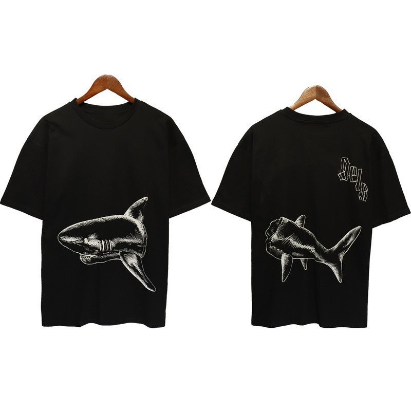 

T-shirt Designer T-shirt Men's Boys and Girls' Sweatshirt T-shirt Printed Shark Print Breathable Casual Angel T-shirt Mixed Cotton S- Fashion, White