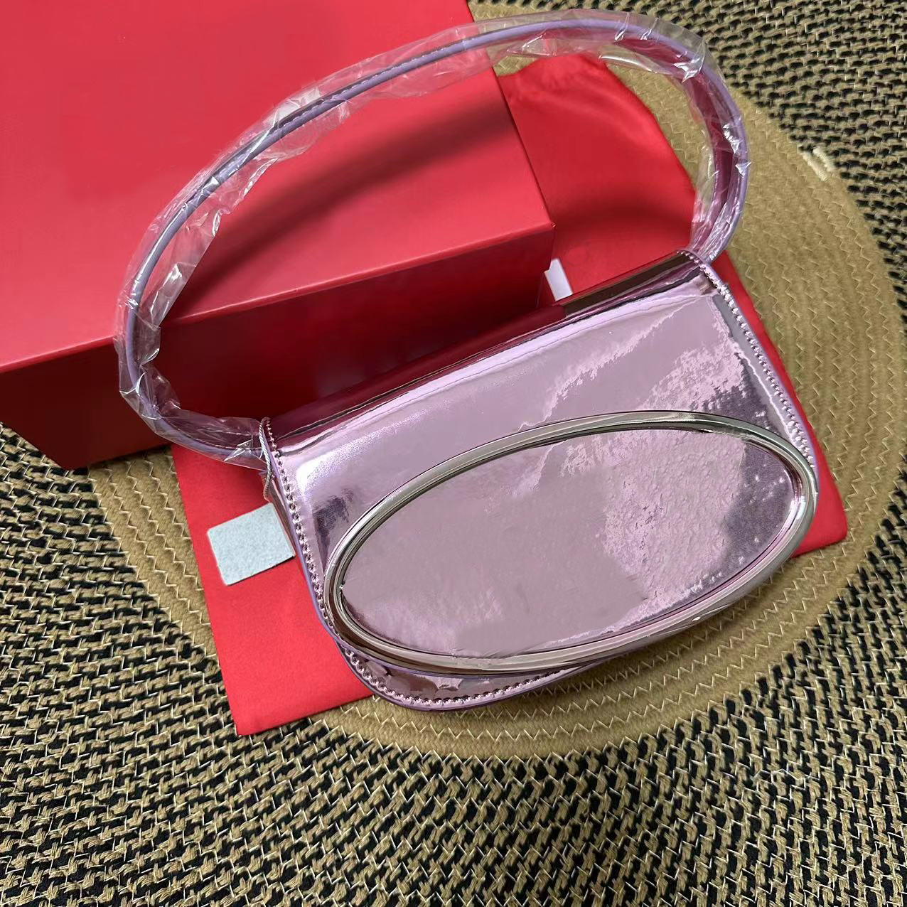 

Handbag Diesel bestselling Crossbody bag Mirror Laser luxury black PVC leather designer purse purse fashion shoulder bag popular with box, 10