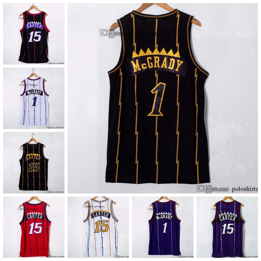 

Tracy 1 McGrady Basketball Jersey 15 Vince Carter City Jersey edition Men Kids Youth Breathable mesh