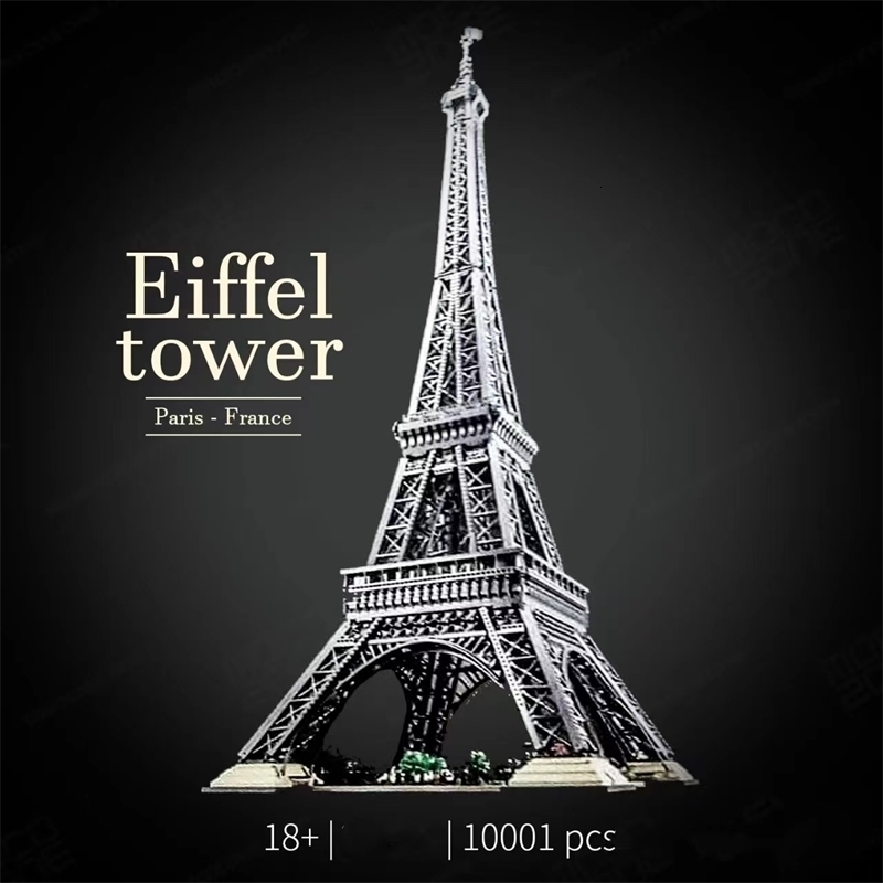 

Blocks ICONS 1 5M Tall Eiffel Tower 10307 10001pcs PARIS World famous architecture Building Bricks Toys For Adults Gift 230506